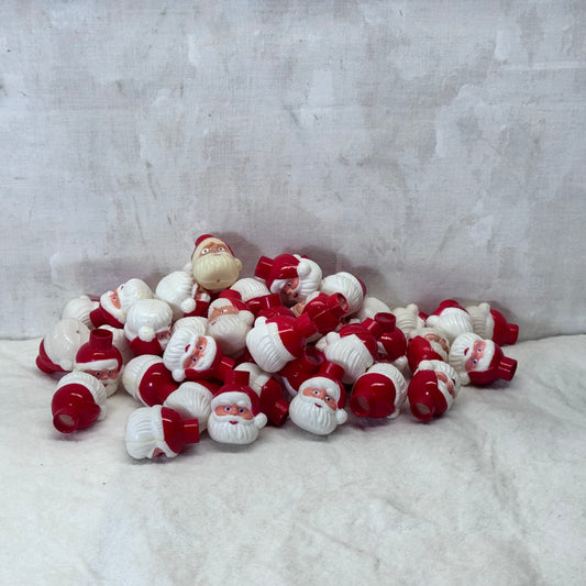 47 Santa Christmas Light Covers Vintage Plastic #2109