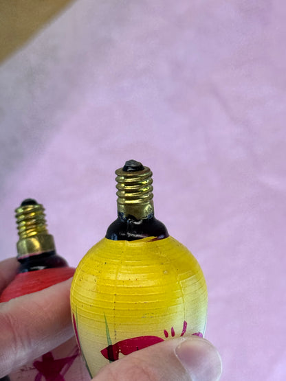 Vintage Japan Christmas Lantern Light Bulbs #1676