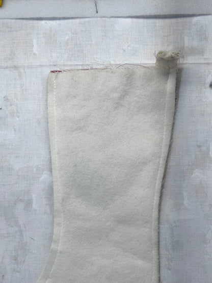 Japan White Christmas Stocking Vintage #1746