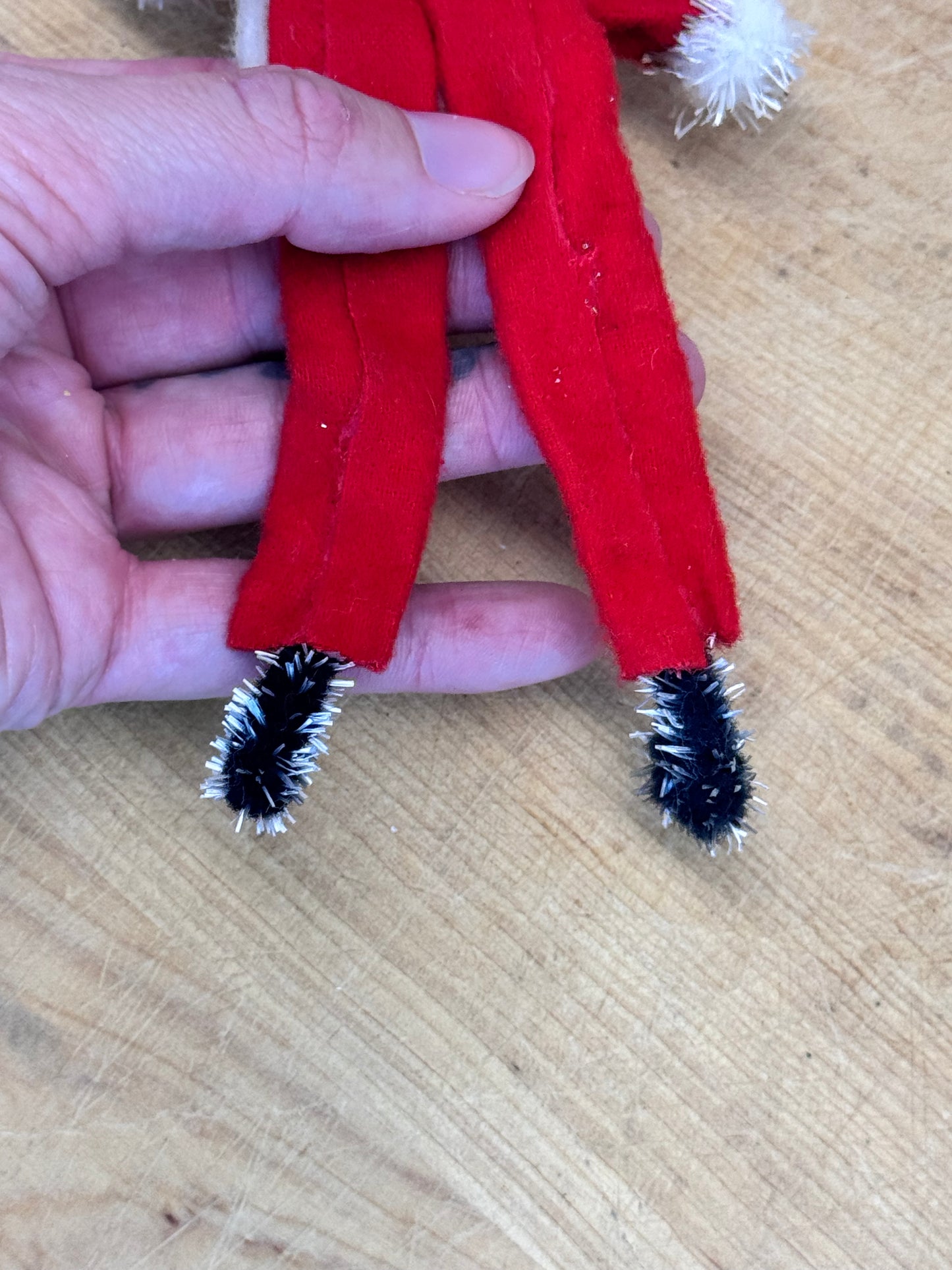 Vintage Japan Pencil Santa Ornament #1634