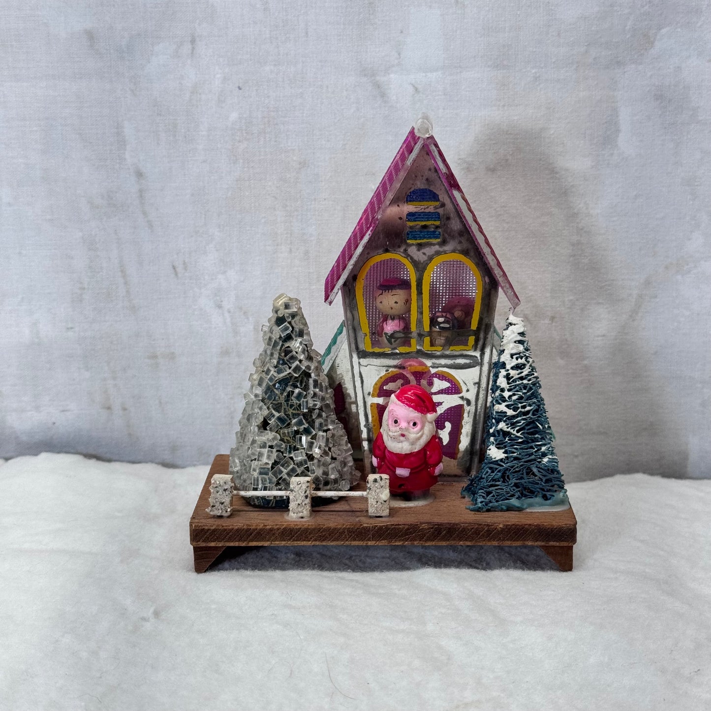 Twinkle Lite Putz Christmas House Vintage Flawed #2197