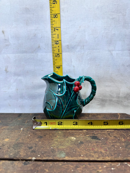 Lefton Christmas Holly Berry Vintage Creamer #2061