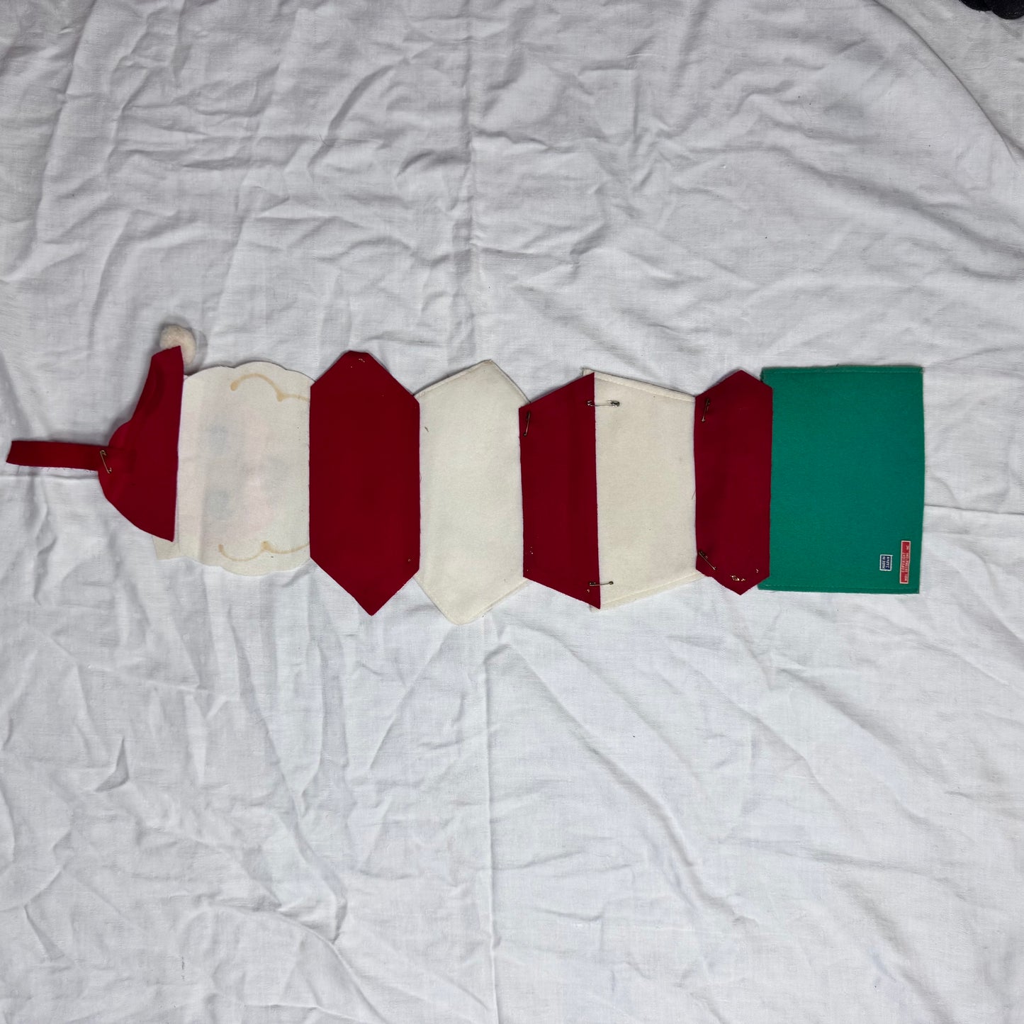 Santa Christmas Japan Fabric Card Holder Vintage #2189