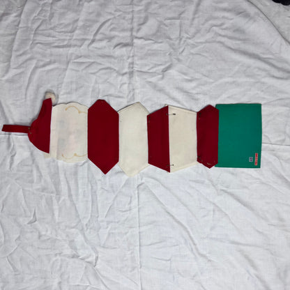 Santa Christmas Japan Fabric Card Holder Vintage #2189