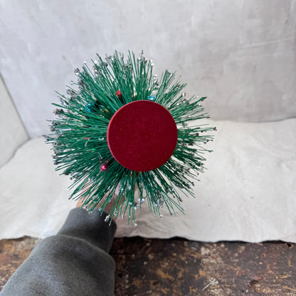 Large Bottle Brush Tree Mini Ornament Garland Vintage #2059