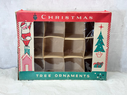Fantasia Christmas Ornament Box Empty Vintage #1929