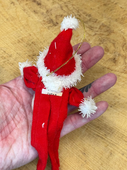 Vintage Japan Pencil Santa Ornament #1634