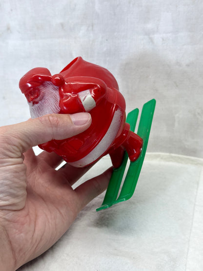 Vintage Rosbro Santa Skiing Candy Container #1977