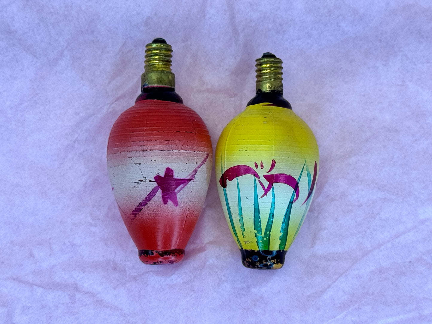 Vintage Japan Christmas Lantern Light Bulbs #1676