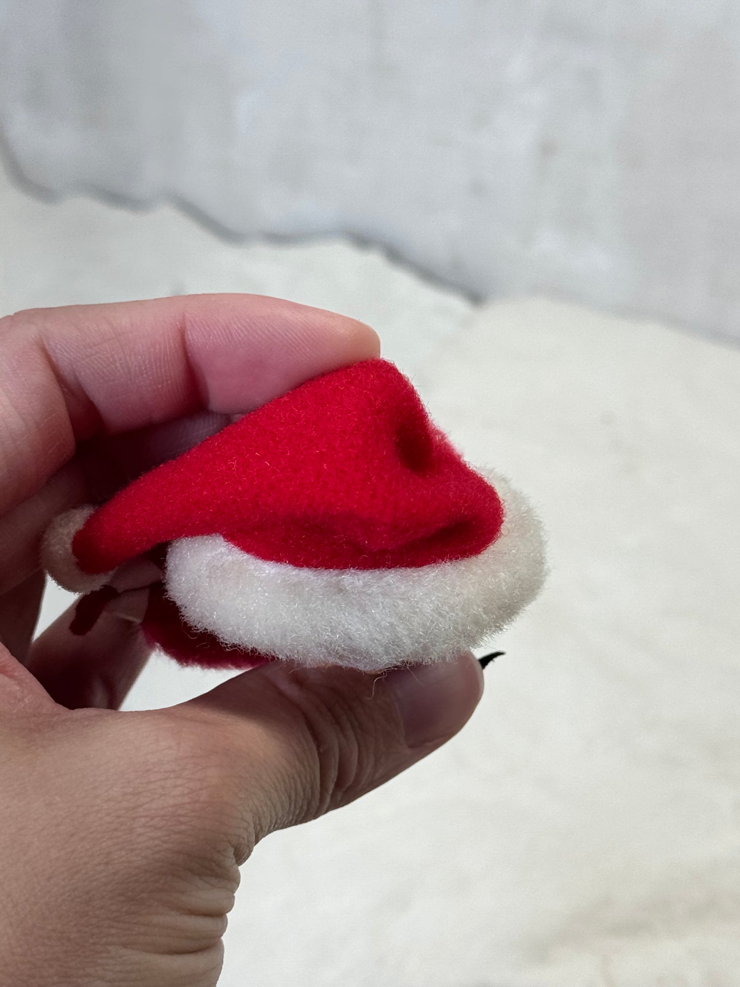 Felt Santa Claus Hugger Clip On Christmas Vintage #1874