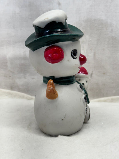 Enesco Christmas Snowman Figurine Vintage #2002