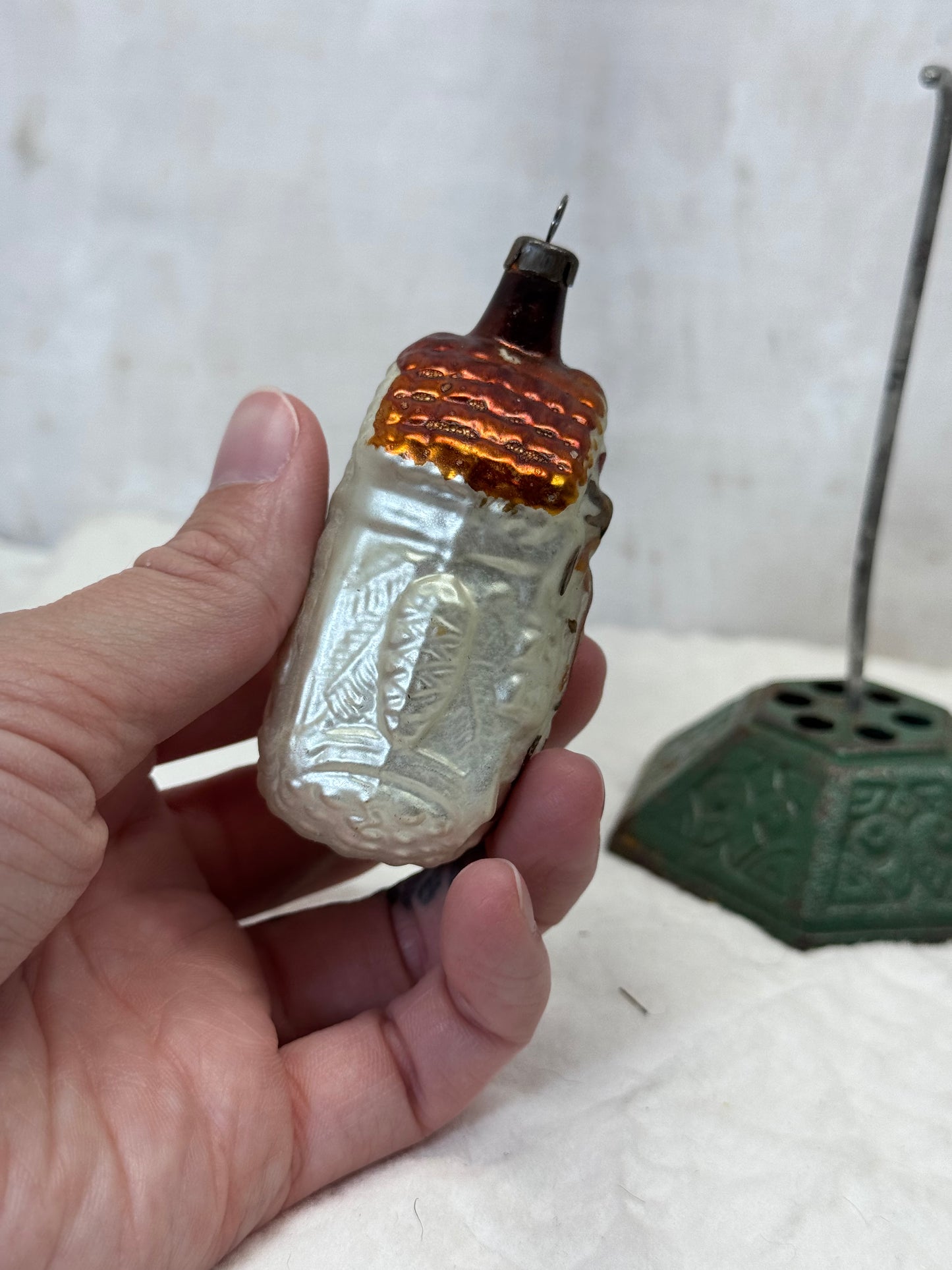 Vintage Antique German Christmas Ornament Cuckoo Clock #1796