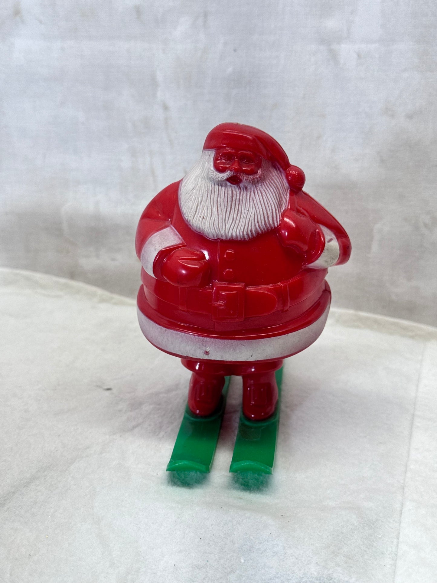 Vintage Rosbro Santa Skiing Candy Container #1977