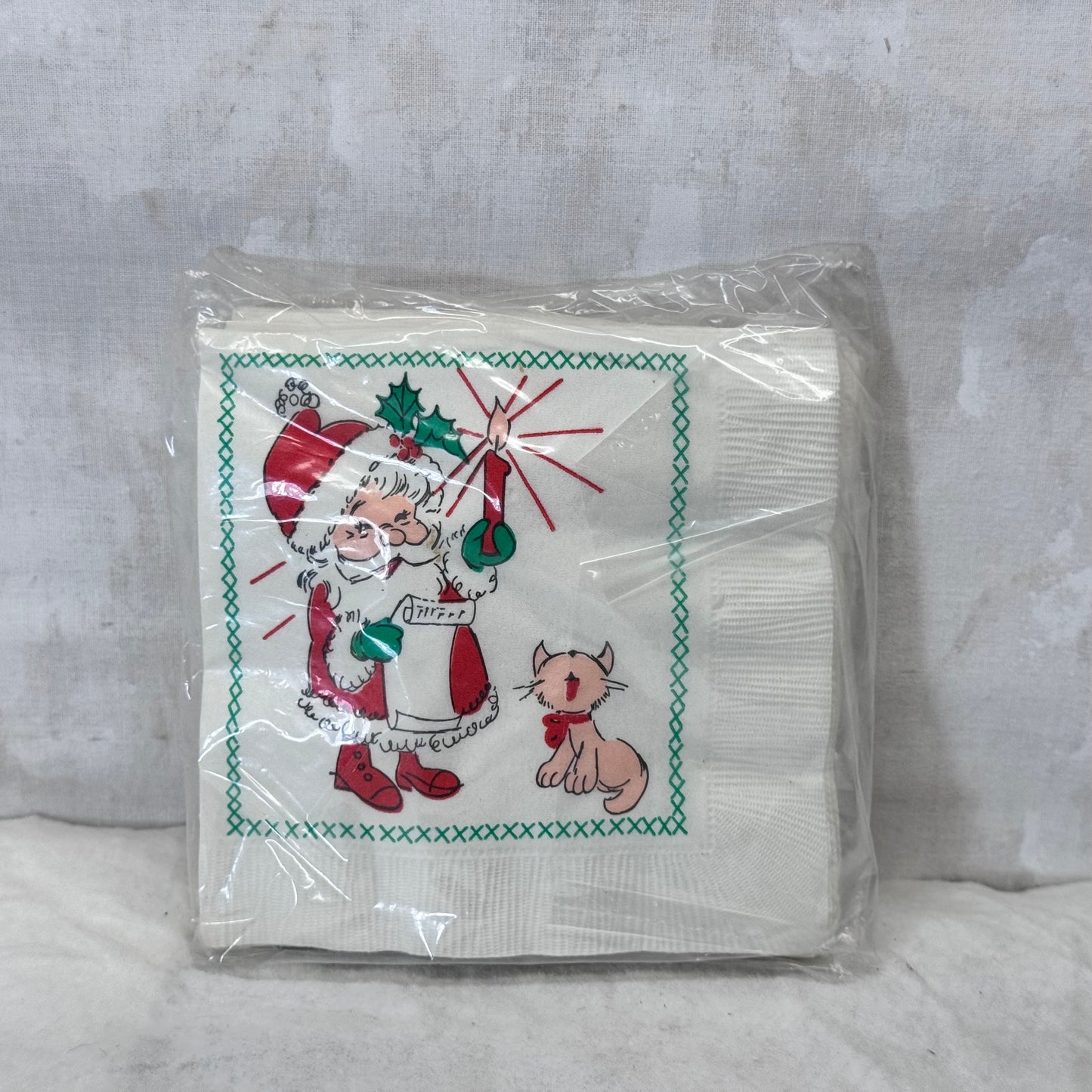 Santa Christmas Napkins NOS Vintage #2144