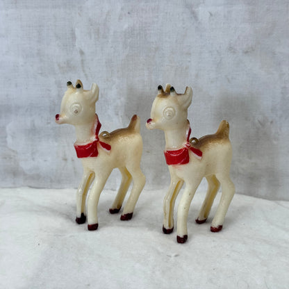 Rudolph Hard Plastic Vintage Ornaments #2079