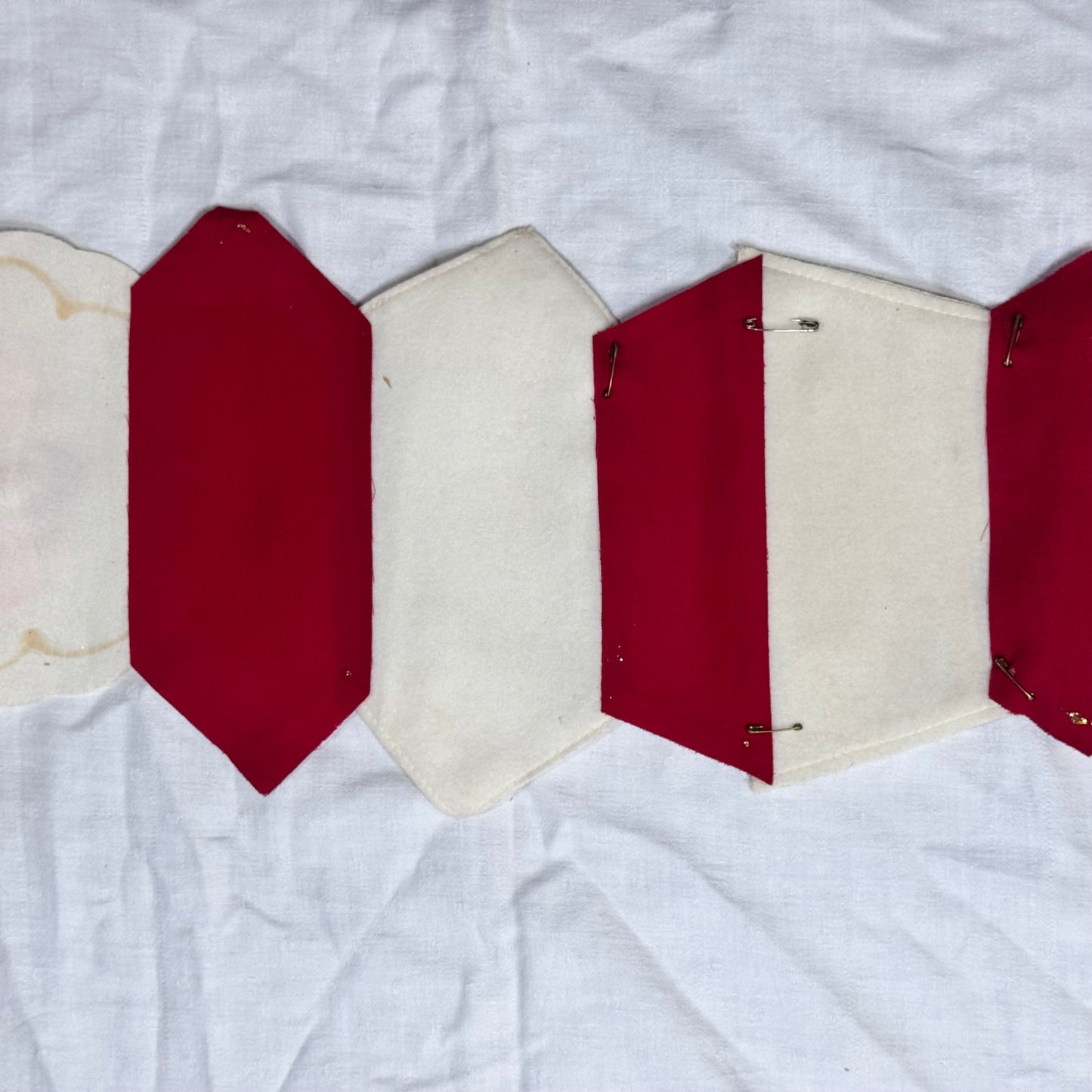 Santa Christmas Japan Fabric Card Holder Vintage #2189