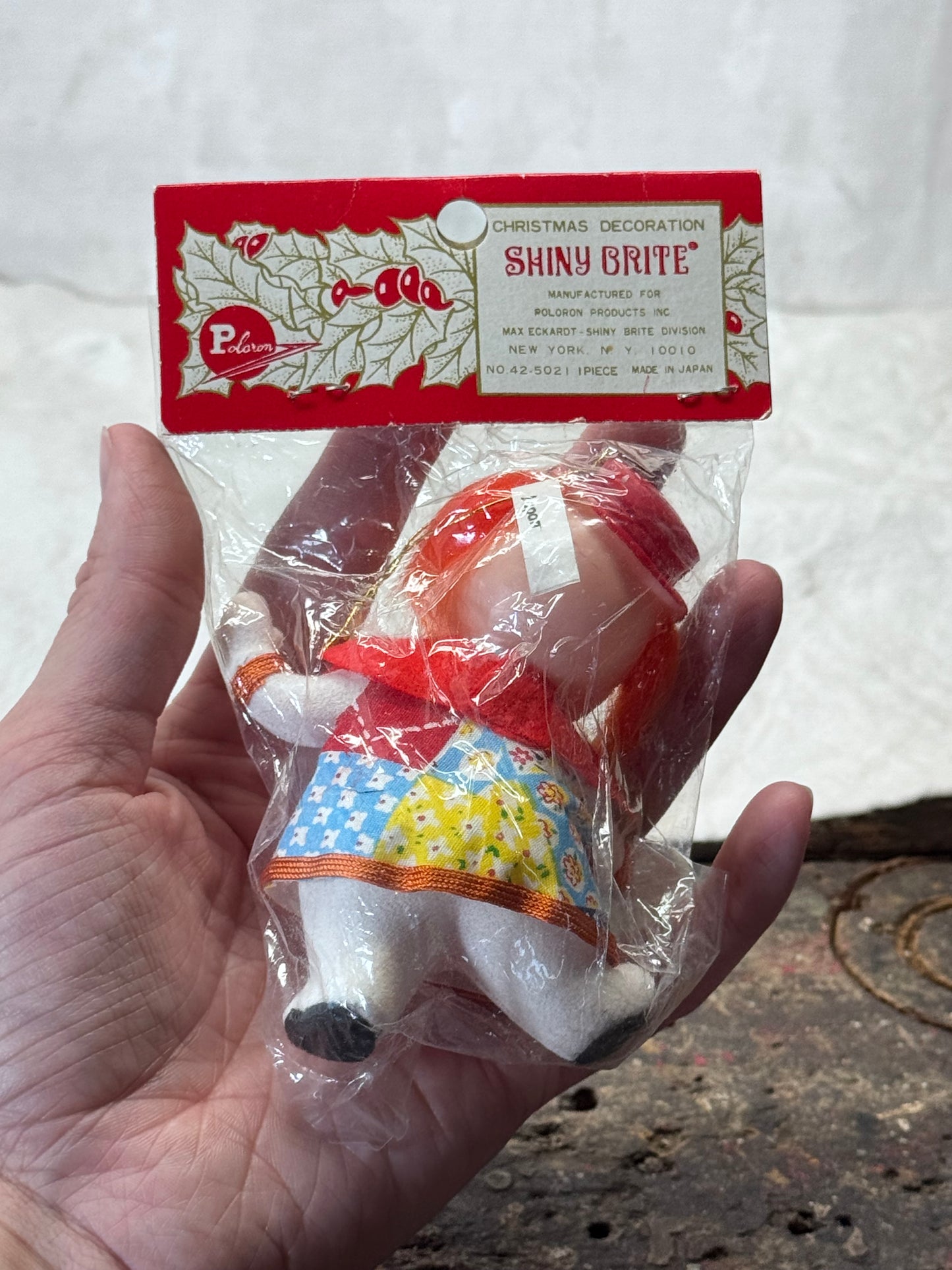 Shiny Brite Christmas Clown Ornament NOS Vintage #1866