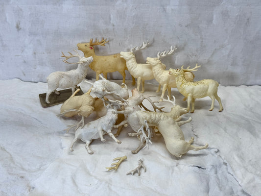Celluloid Reindeer Bundle of 12 Flawed #2006