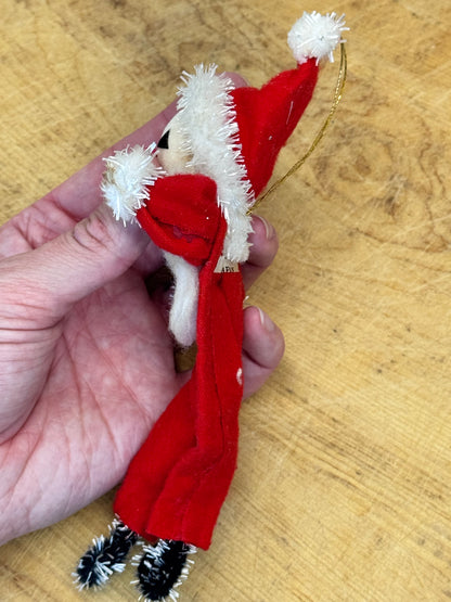 Vintage Japan Pencil Santa Ornament #1634