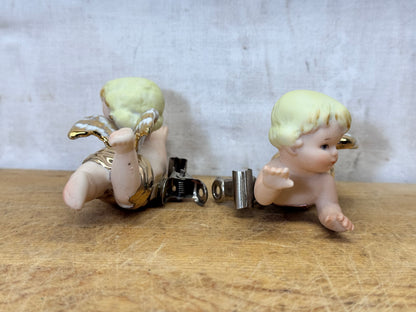 Lefton Japan Clip-On Tree Angels Ornaments #1720