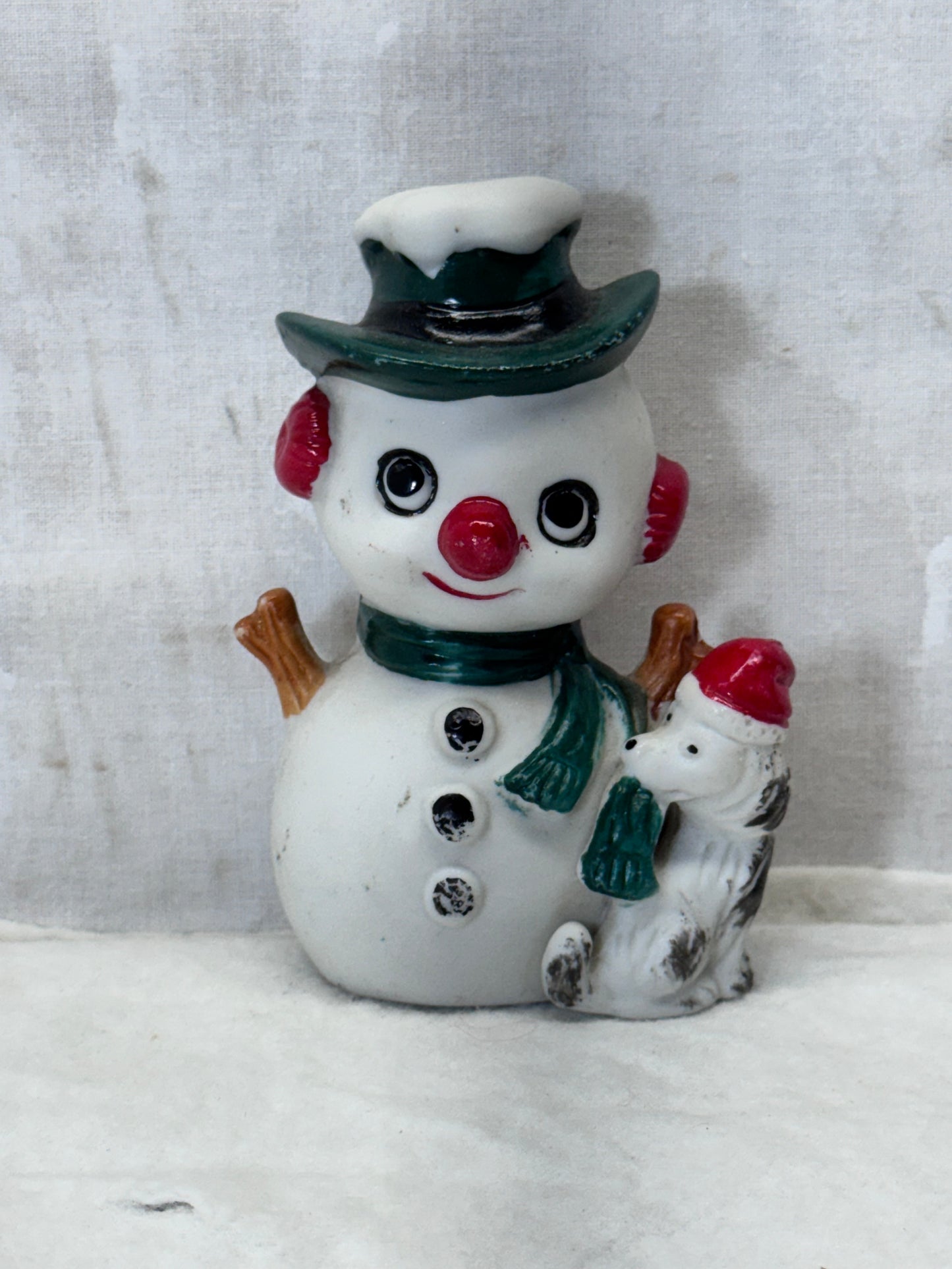 Enesco Christmas Snowman Figurine Vintage #2002