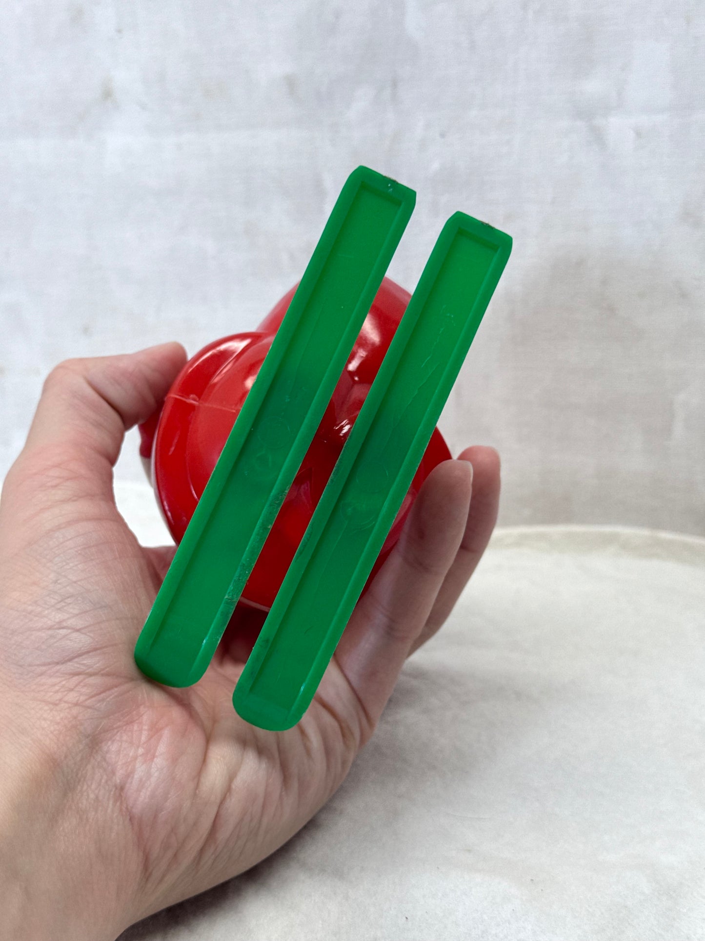 Vintage Rosbro Santa Skiing Candy Container #1977