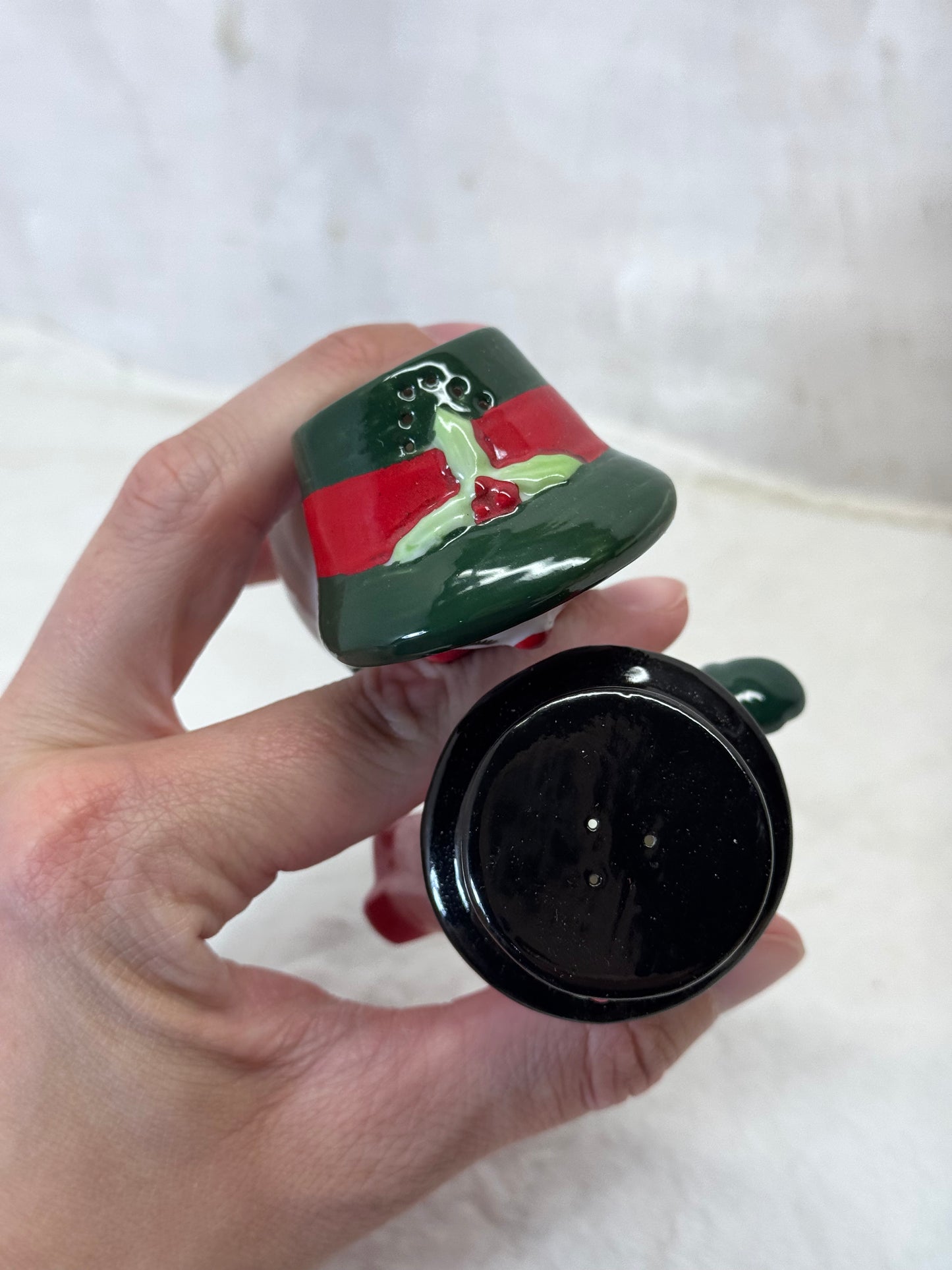 Christmas Snowman Salt & Pepper Shakers Vintage #1995