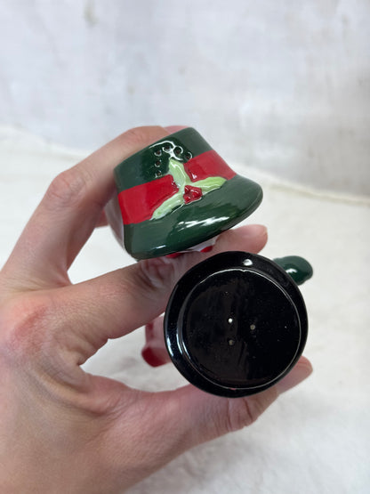 Christmas Snowman Salt & Pepper Shakers Vintage #1995