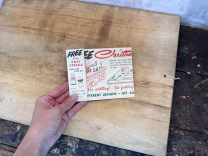 NOS Paper Christmas Cut-Outs Post Cereal Vtg #1628