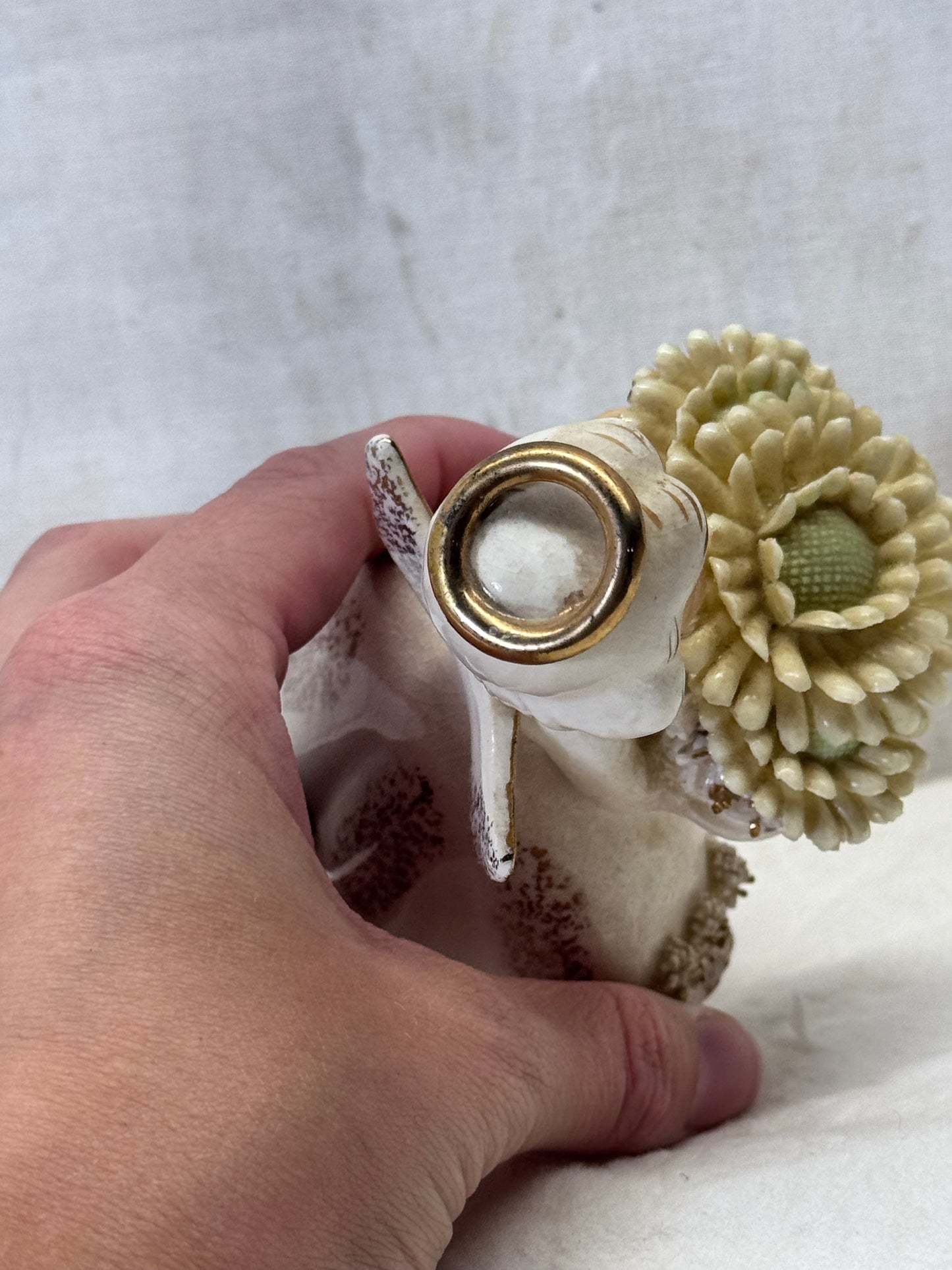 Lefton November Angel Figurine Topaz Vintage #1865