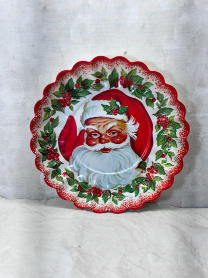 Santa Claus Vintage Plastic Christmas Bowl #2076
