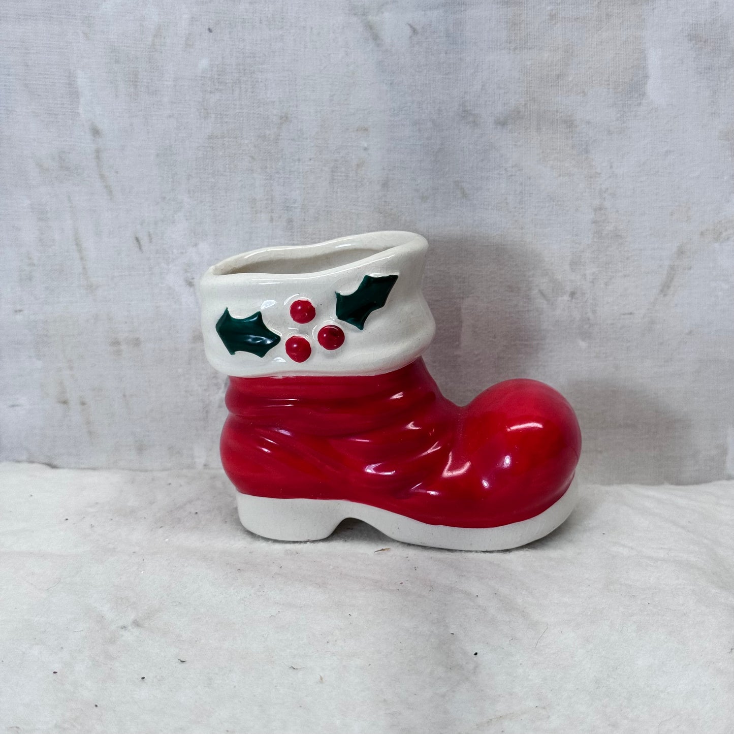Holt Howard Santa Christmas Boot Vase Dish Vintage Japan 1960 Small #2056