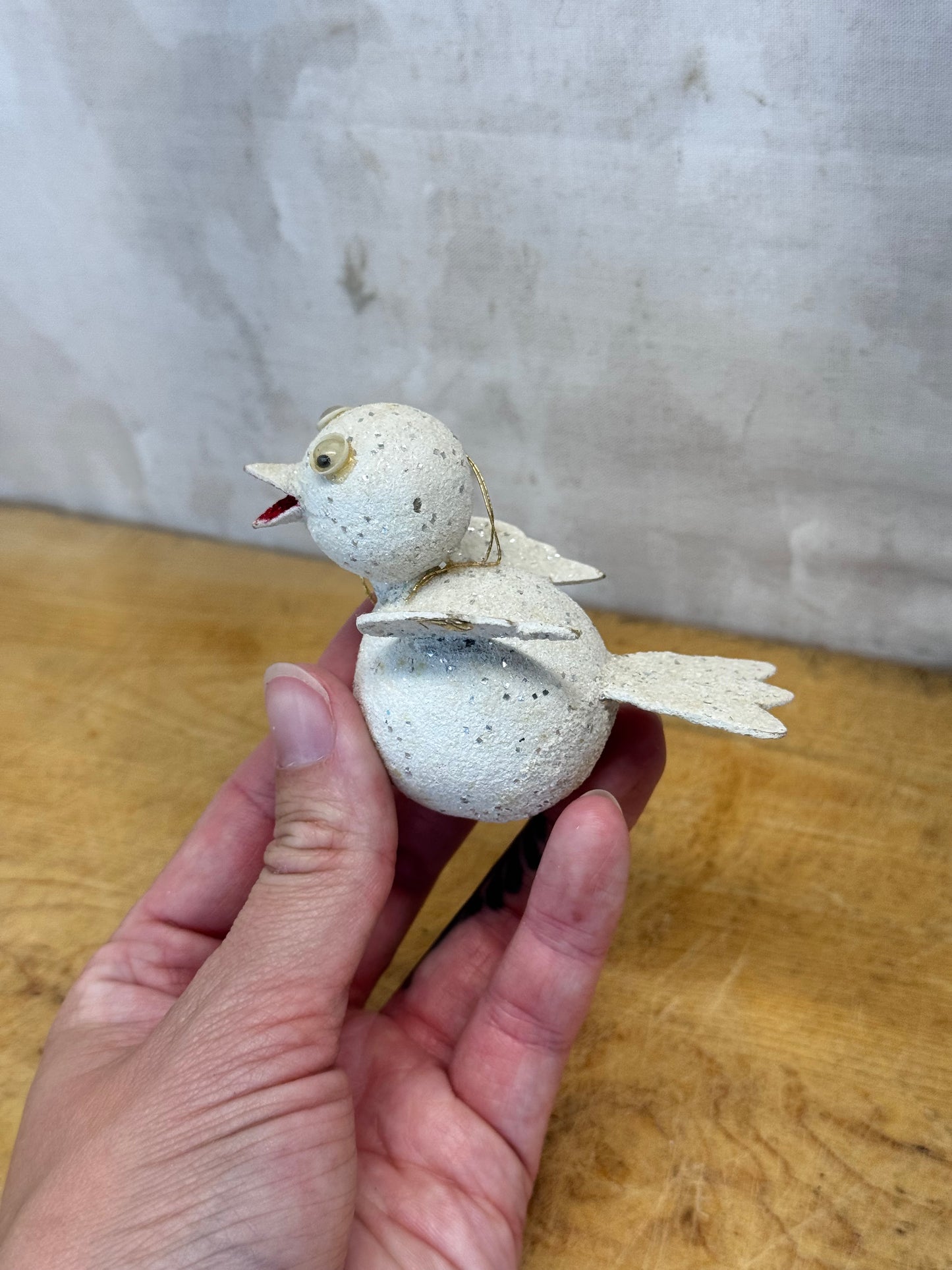 Paper Mache Ornament Birds Vintage #1635