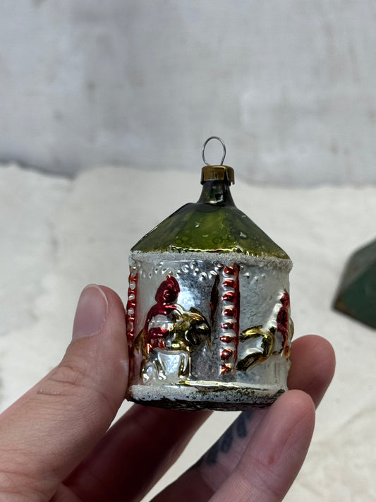 Vintage Carousel Christmas Ornament Hand Painted#1799