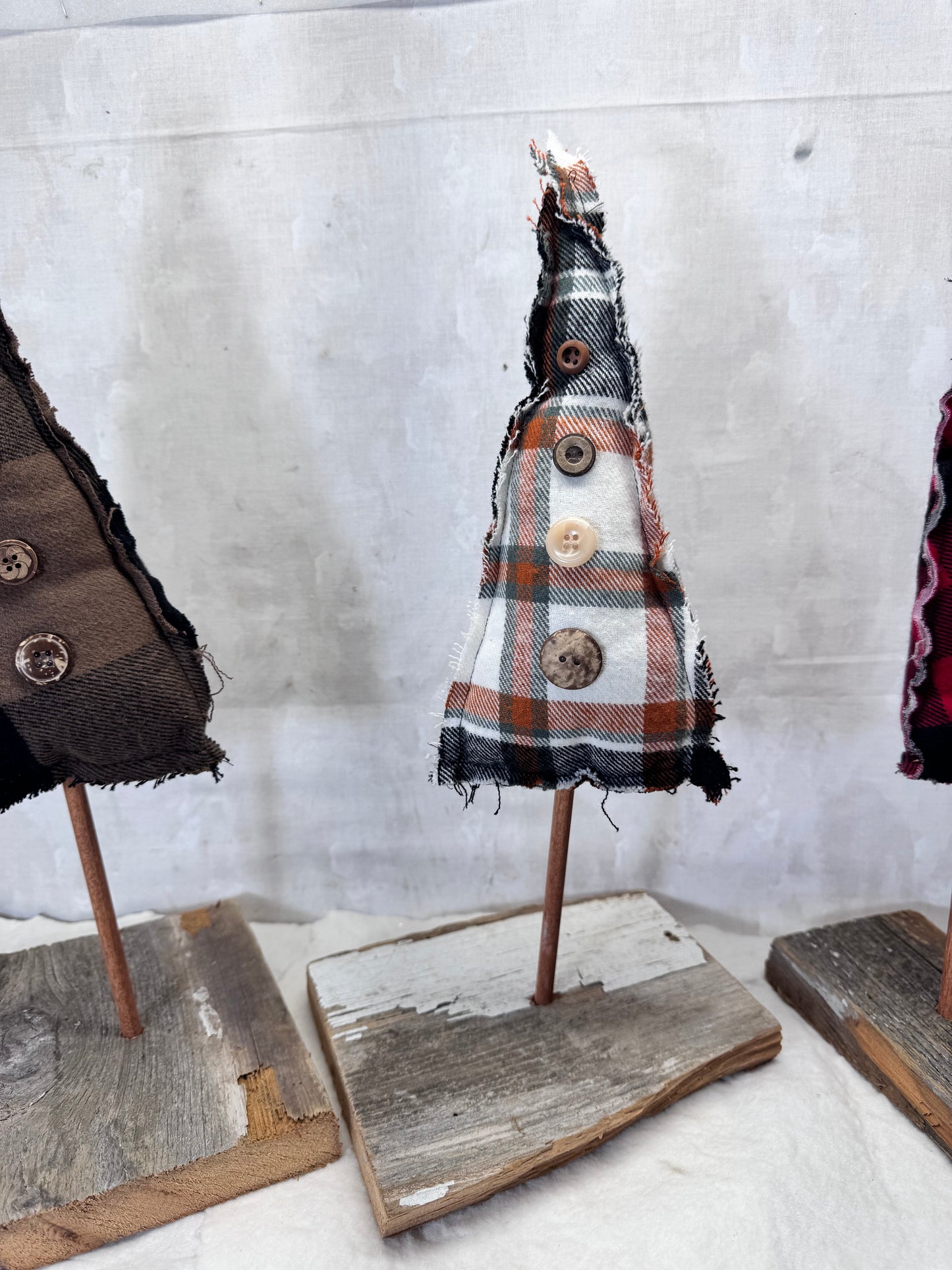 Hand Crafted Christmas Trees set of 3 #1925