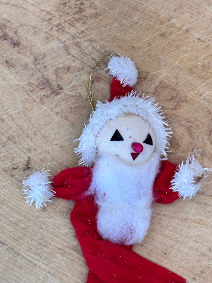 Vintage Japan Pencil Santa Ornament #1634