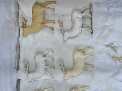 Celluloid Reindeer Bundle of 12 Flawed #2006