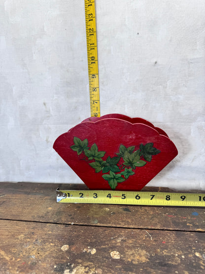 Christmas Red Napkin Holder Vintage #1906