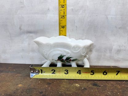 Vintage Milk Glass Westmoreland Sleigh Candy Dish #1714