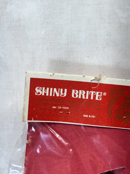 NOS Shiny Brite Plastic Star Ornaments Vintage #1943