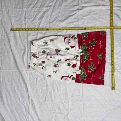 Santa in Chimney Christmas Apron Vintage #2190