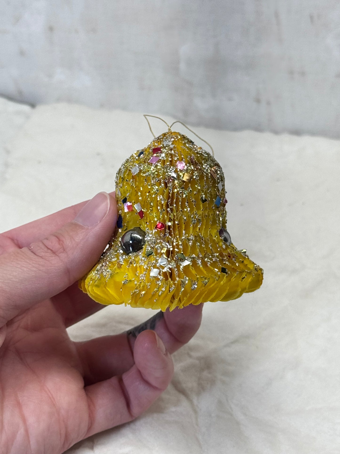 Vintage Tissue Paper Bell Ornaments Japan #1785