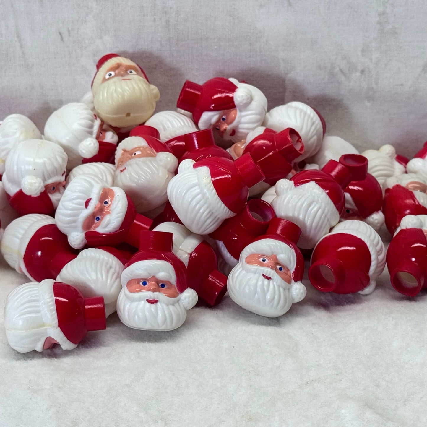 47 Santa Christmas Light Covers Vintage Plastic #2109