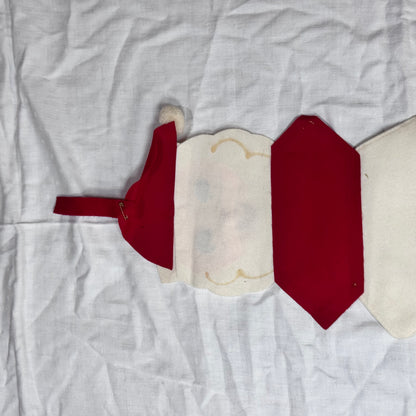 Santa Christmas Japan Fabric Card Holder Vintage #2189