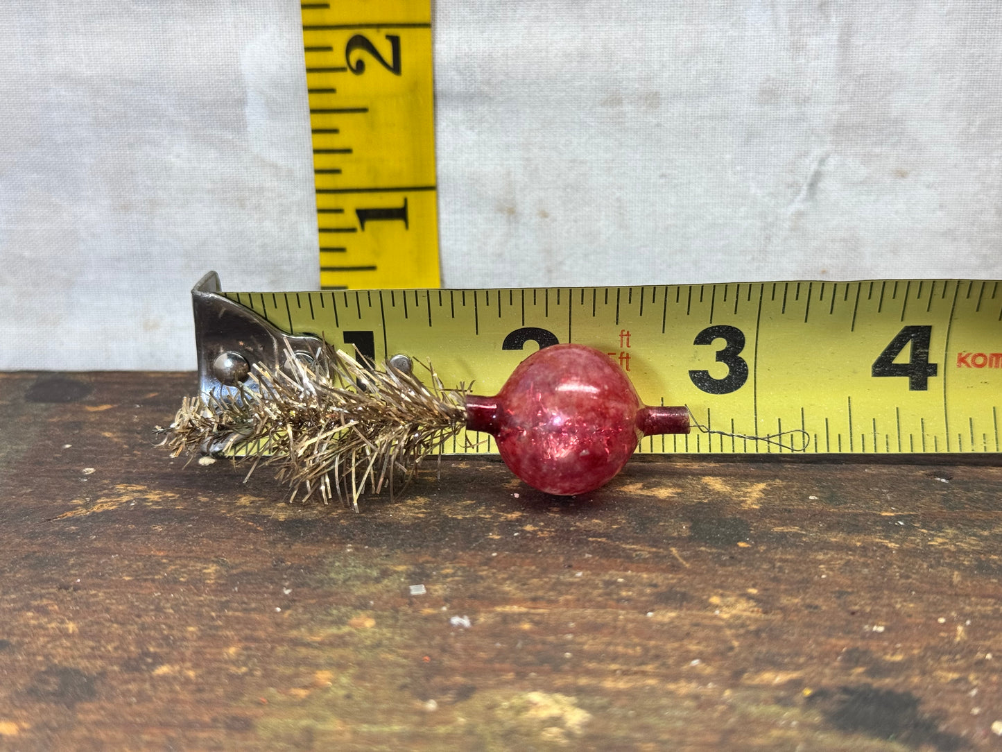 Victorian Christmas Mercury Glass Ornaments set of 3 #1794