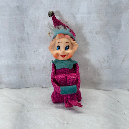 Unique Knee Hugger Elf Vintage Ornament #2097