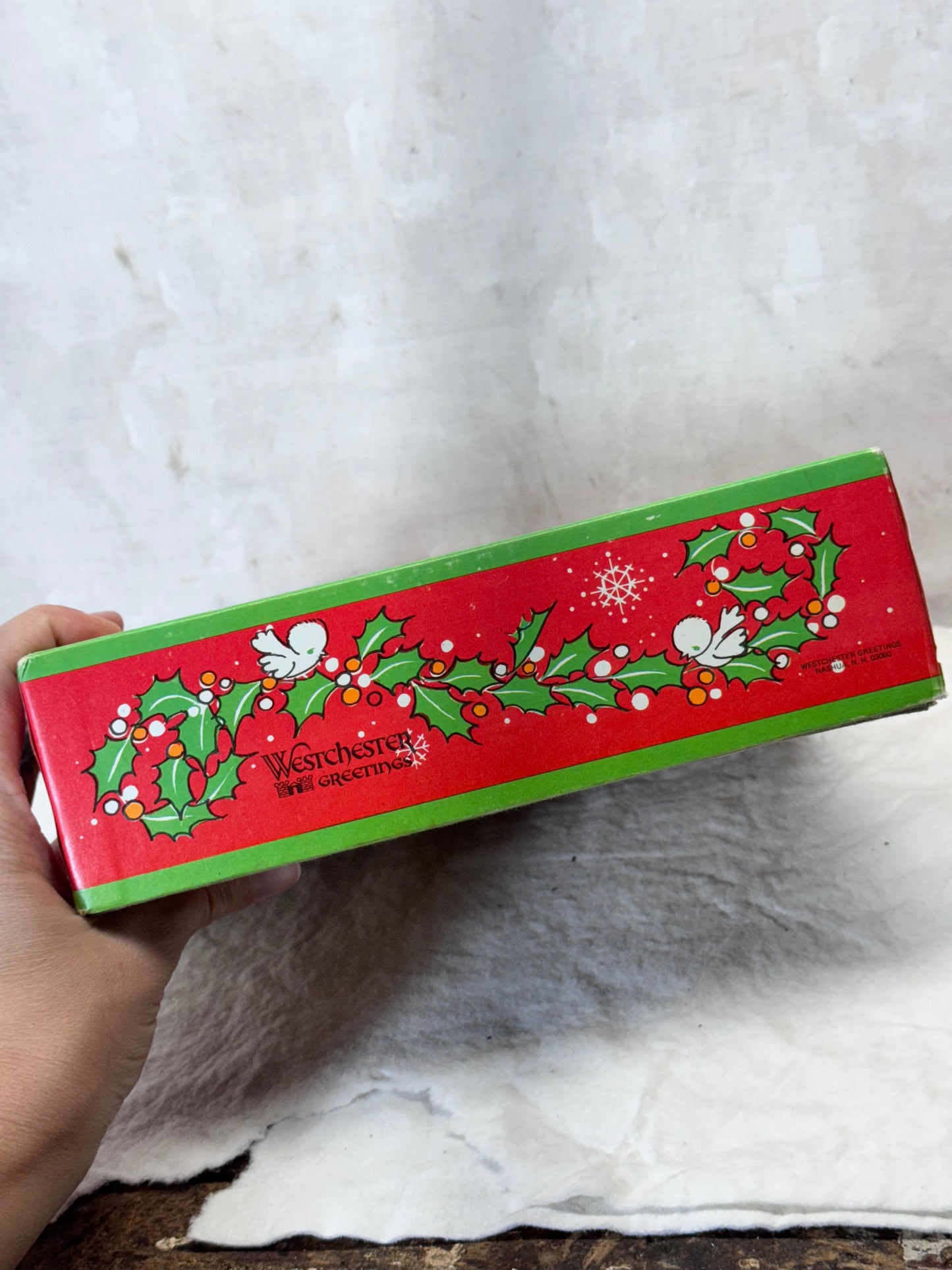 Santa Claus Christmas Cards Box Vintage EMPTY #1941