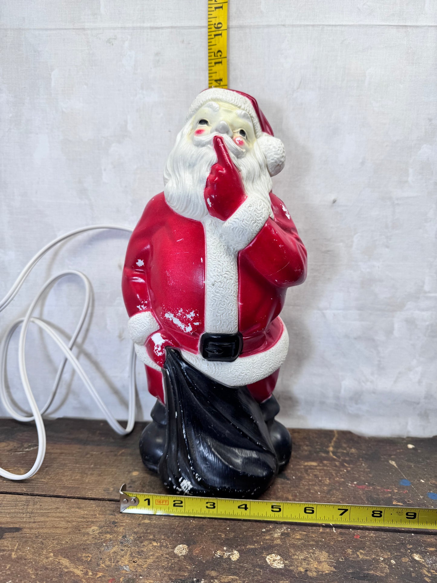 1971 Whispering Santa Claus Blow Mold Vintage #2071 Working