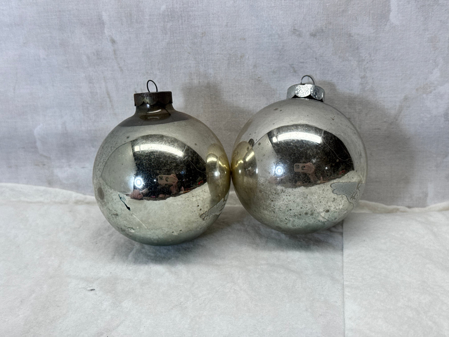 Vintage Shiny Brite Stencil House Glass Ornaments #2158