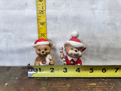 HOMCO Christmas Teddy Bear Figurines Vintage #1988